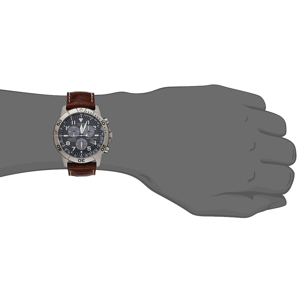 Citizen Mens BL5250 02L Titanium Eco Drive Watch with Leather Band