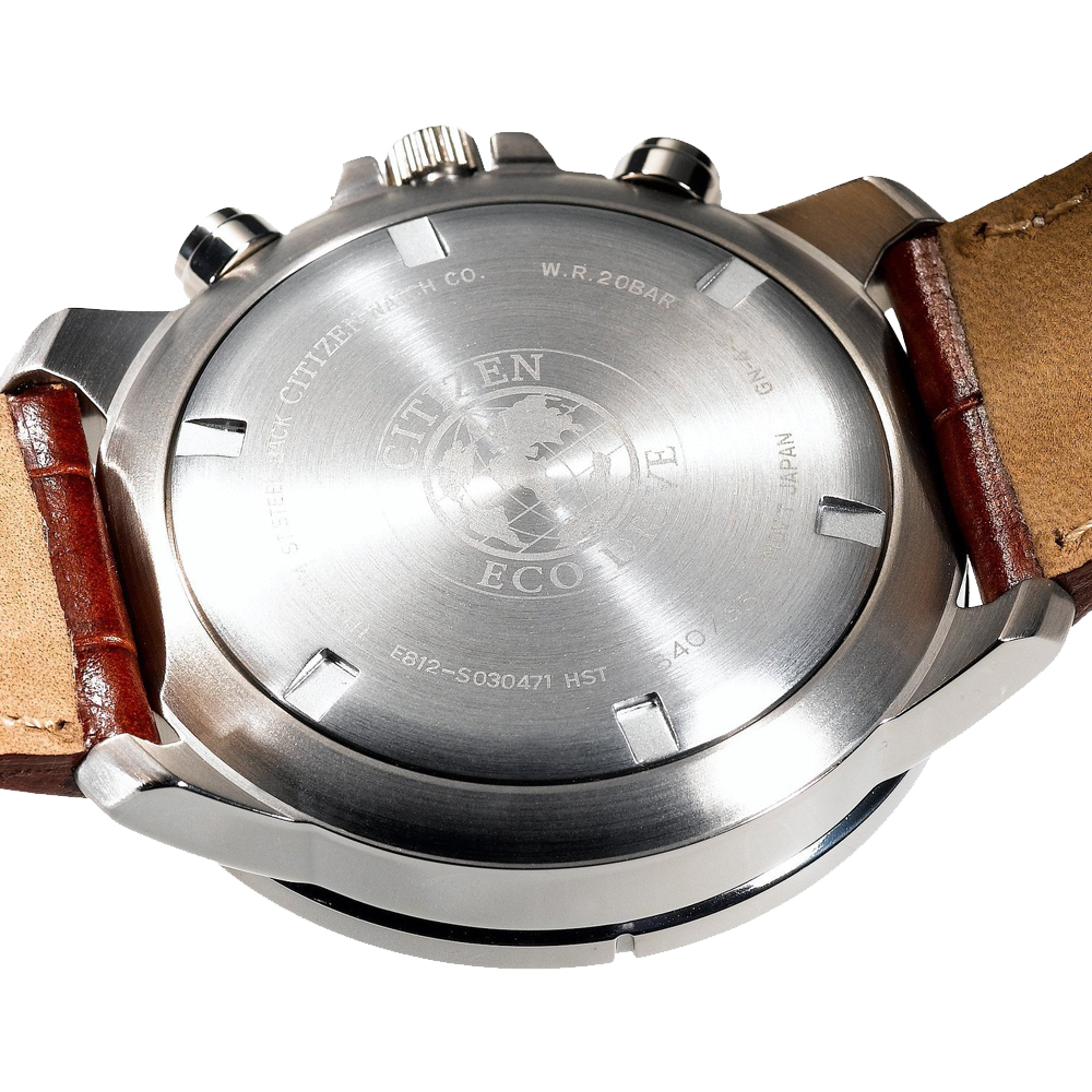 Citizen Mens BL5250 02L Titanium Eco Drive Watch with Leather Band